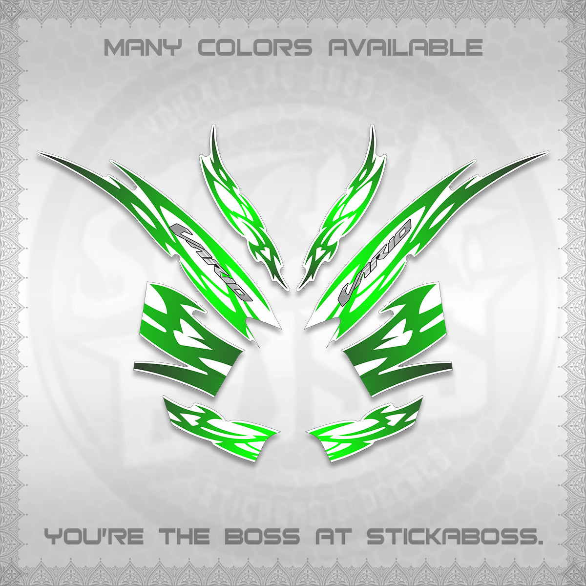 CLICK 125 V2 INDO STRIPING FOR WHITE DECALS (2026 NUSANTARA MOTIF) STICKER DECALS By STICKABOSS