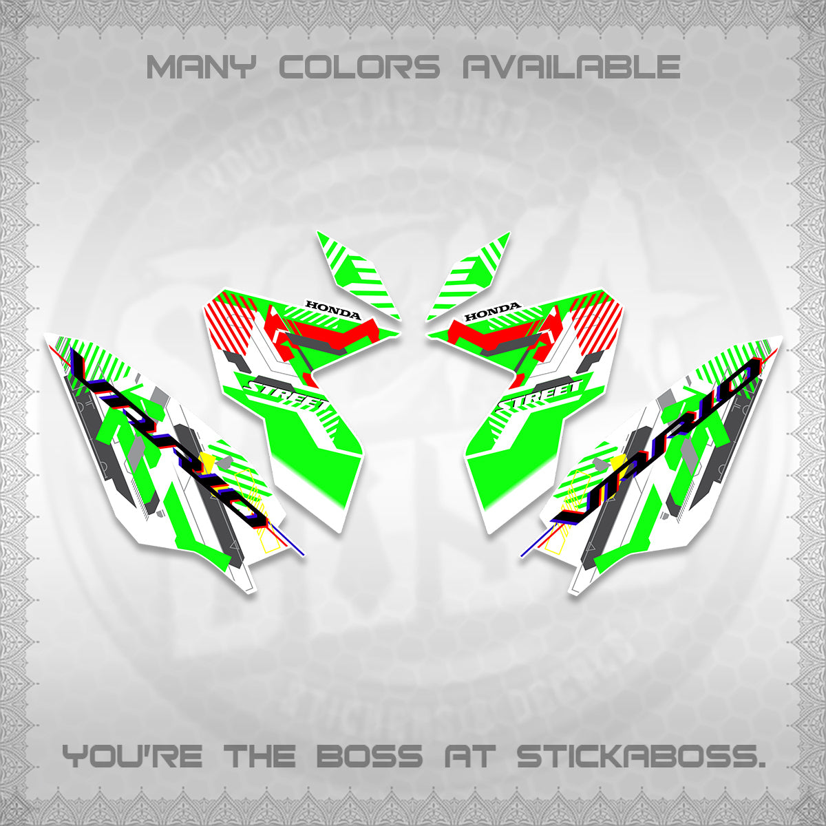CLICK 125 V3 VARIO FOR WHITE DECALS (2026 STREET STYLE EDITION) STICKER DECALS By STICKABOSS