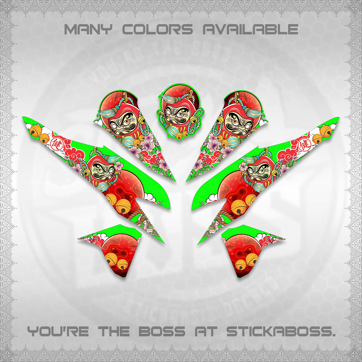 CLICK 125 V2 VARIO DECALS (DARUMA CLOUDS DESIGN) STICKER DECALS By STICKABOSS (Copy)