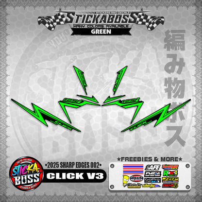 CLICK V3 INDO STICKER DECALS ( 2025 SHARP EDGES 002 )【WITH FREEBIES】