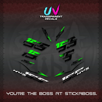 AEROX 155 V2 UV TRANSPARENT DECALS (2026 NVX VIETNAM) STICKER KITS BY STICKABOSS