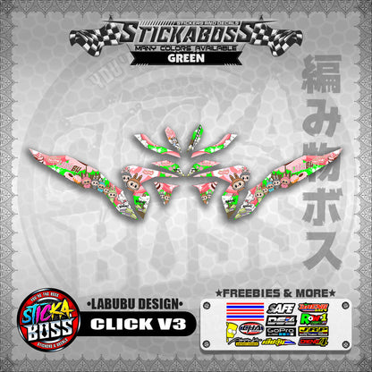 CLICK V3 STICKER DECALS (LABUBU DESIGN)【WITH FREEBIES】