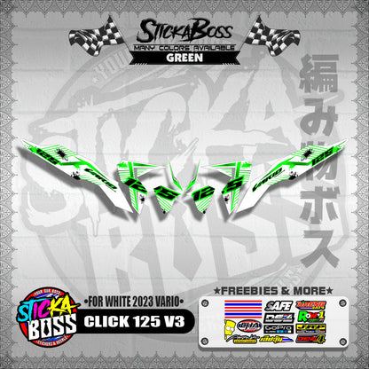 CLICK 125 V3 DECALS ( FOR WHITE 2023 VARIO )【WITH FREEBIES】