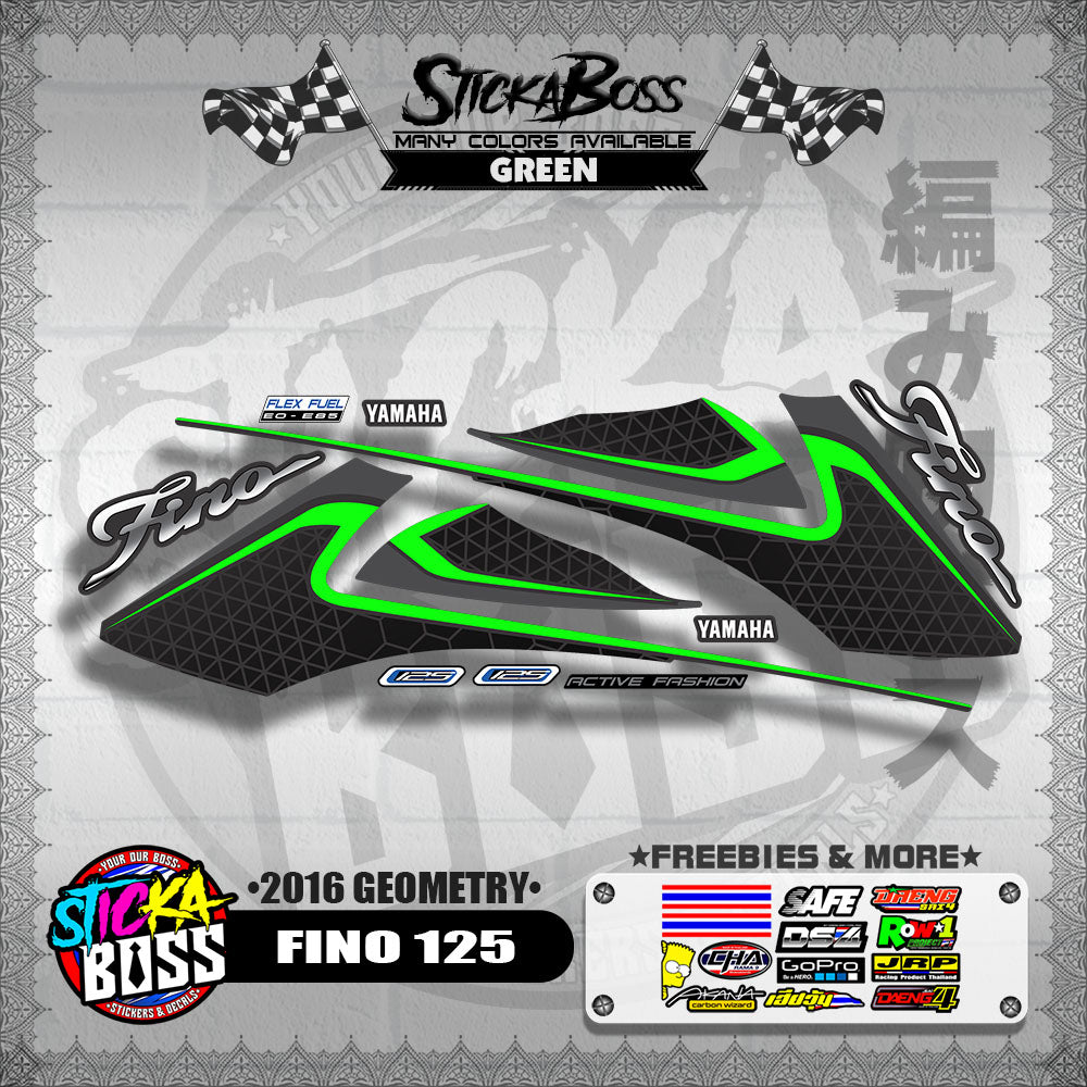 FINO 125 DECALS ( 2016 GEOMETRY )【WITH FREEBIES】