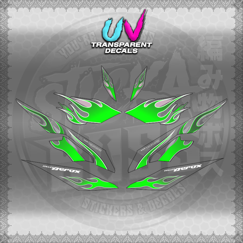 【PREMIUM UV PRINT】TRANSPARENT AEROX V3 ALPHA TURBO (AV3LEFIMO) 【WITH FREEBIES】