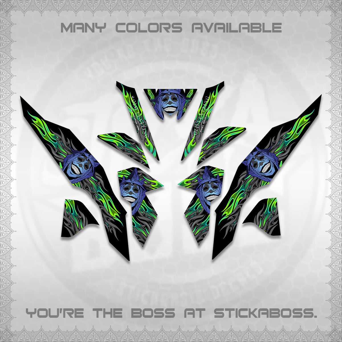 CLICK V3 DECALS (SoloLevelingSmiley Design) STICKER DECALS By STICKABOSS