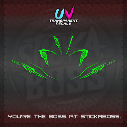CLICK 125 V4 UV TRANSPARENT DECALS (2026 VEERIZA STYLISH DESIGN) STICKER DECALS By STICKABOSS