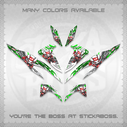 CLICK 125 V2 FOR WHITE DECALS (2026 NEW RCB 2.0 DESIGN) STICKER KITS BY STICKABOSS