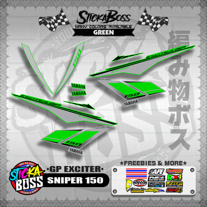 SNIPER 150 STOCK DECALS ( GP EXCITER )【WITH FREEBIES】