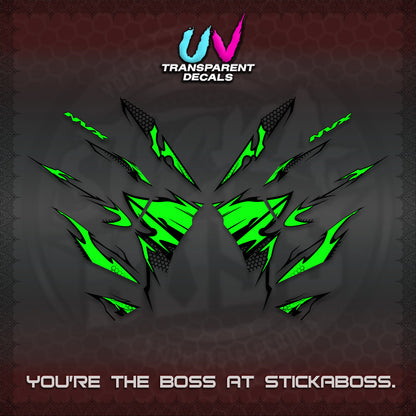 AEROX 155 V2 UV TRANSPARENT (VIETNAM STYLE-1 SPOT) FOR LIGHT COLORED COVER DECALS By STICKABOSS