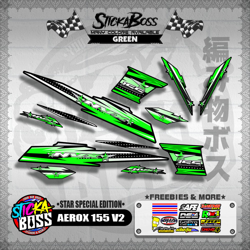 AEROX 155 V2 DECALS ( STAR SPECIAL EDITION )【WITH FREEBIES】