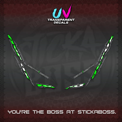 AEROX 155 V1 UV TRANSPARENT DECALS (NEW 2026 VORTEX) STICKER KITS BY STICKABOSS