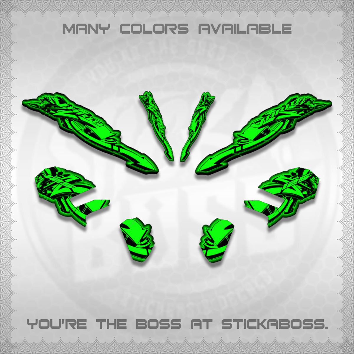 CLICK V3 STRIPING VARIO DECALS (GRAPHITY ARROW DESIGN)STICKER DECALS BY STICKABOSS