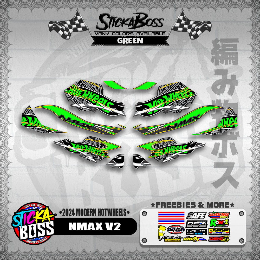 NMAX V2 DECALS ( 2024 MODERN HOTWHEELS )【WITH FREEBIES】