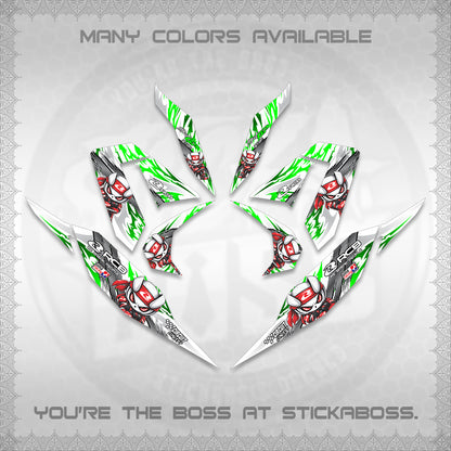 CLICK 125 V4 FOR WHITE DECALS (2026 NEW RCB 2.0 DESIGN) STICKER KITS BY STICKABOSS