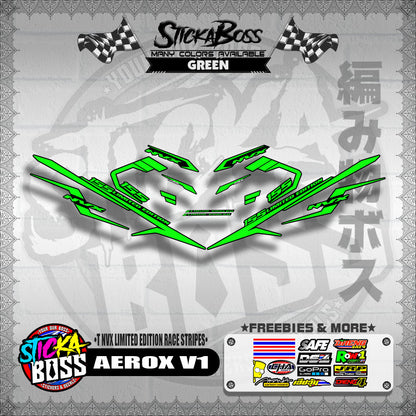 AEROX V1 DECALS ( NVX LIMITED EDITION RACE STRIPES )【WITH FREEBIES】