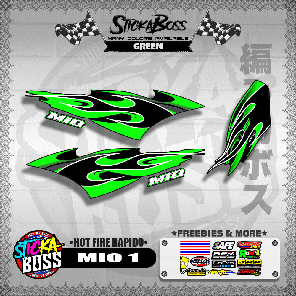 MIO 1 DECALS ( HOT FIRE RAPIDO )【WITH FREEBIES】