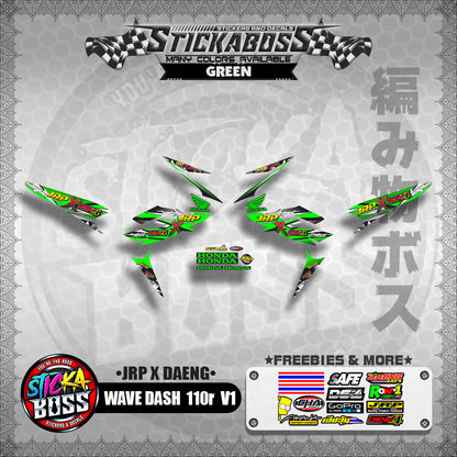 Honda Wave Dash 110r v1【 JRP X DAENG DECALS 】 (Rusi Swish Mono)