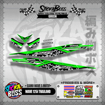 WAVE 125i THAILAND DECALS ( CAMO WAVE S MOTIF )【WITH FREEBIES】