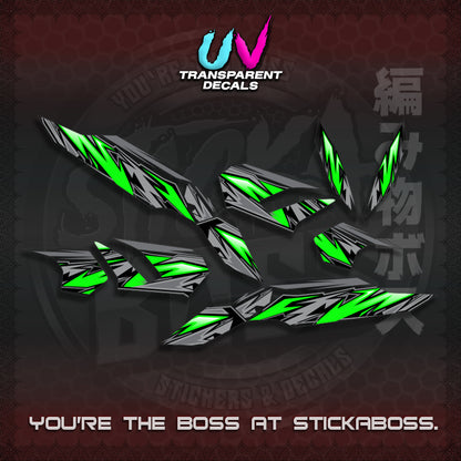 CLICK V3 INDO MALAY CONCEPT ( TRANSPARENT STRIPING NEW CUSTOM DESIGN ) STICKER DECALS By STICKABOSS