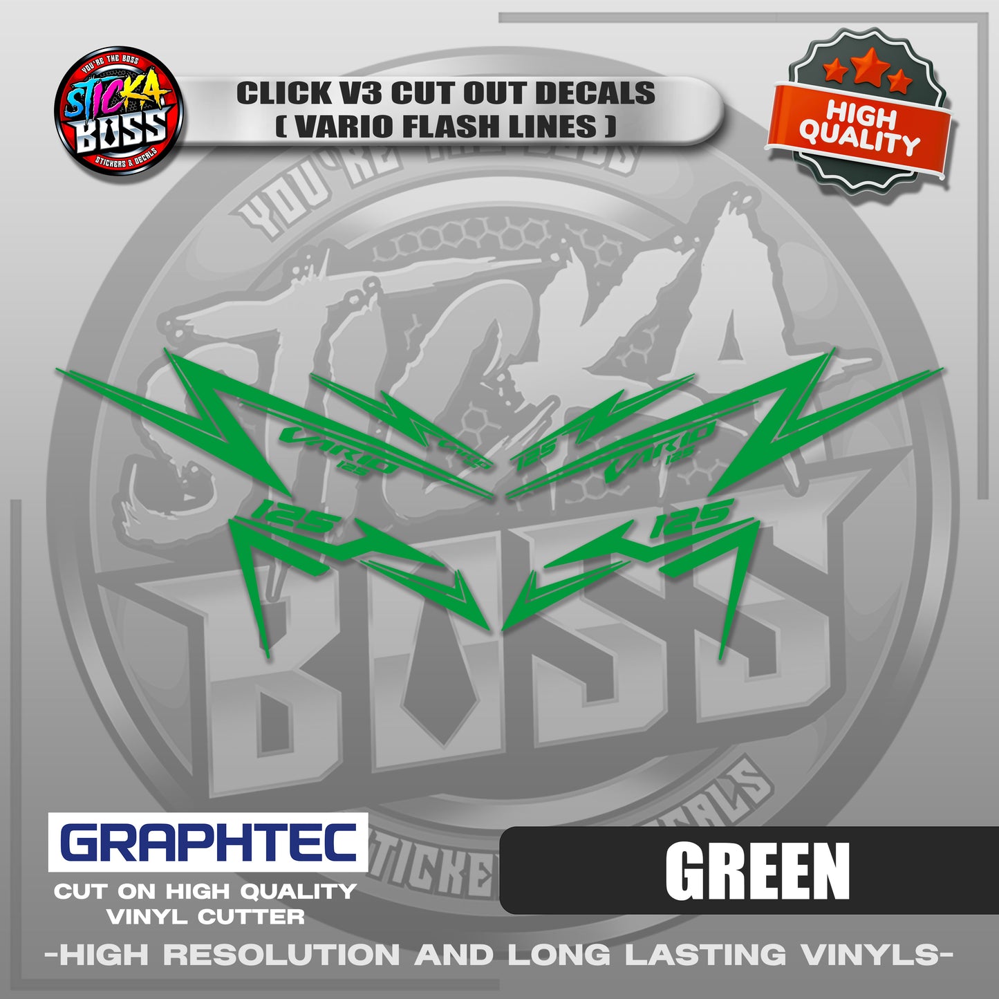 CLICK V3 CUT OUT DECALS ( VARIO FLASH LINES ) | VINYL WATERPROOF CUT-OUT STICKER DECALS