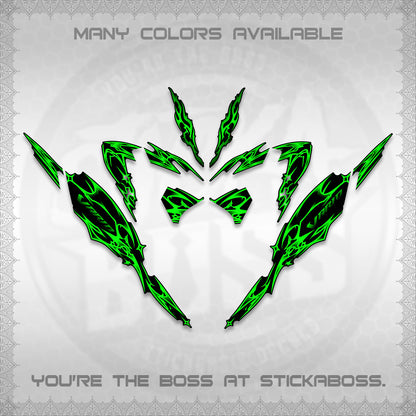 CLICK 125 V4 VARIO DECALS (2026 TRIBAL LIGHTNING DESIGN) STICKER KITS BY STICKABOSS