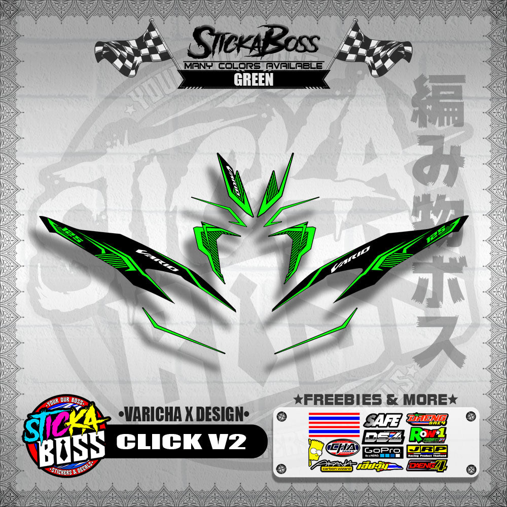 CLICK V2 DECALS ( VARICHA X DESIGN )【WITH FREEBIES】