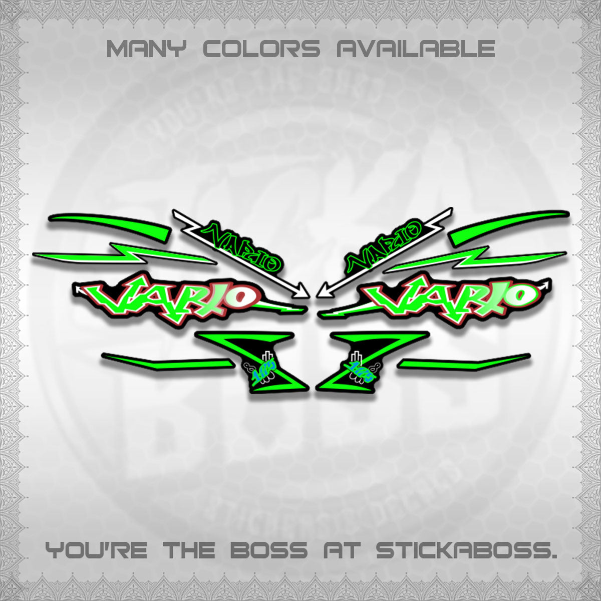 CLICK V2 INDO/MALAY VARIO DECALS (GRAFITY VARIO MOTIF)STICKER DECALS BY STICKABOSS