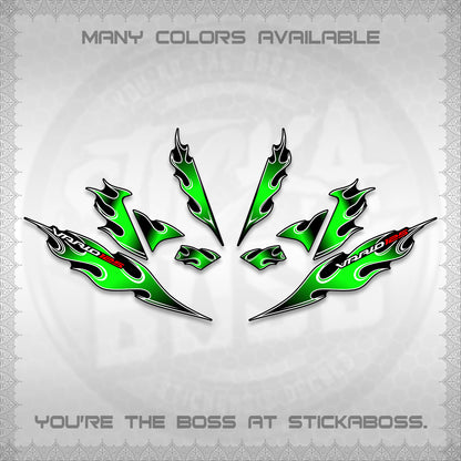 CLICK 125 V4 VARIO DECALS (2026 MOTIF FLAME 1 TONE)STICKER DECALS By STICKABOSS