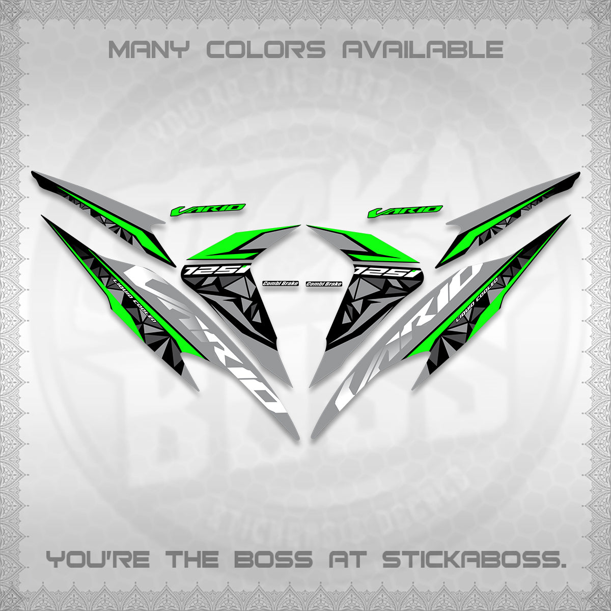 CLICK 125 V2 VARIO DECALS (2018–2022 STYLE DESIGN) STICKER DECALS BY STICKABOSS