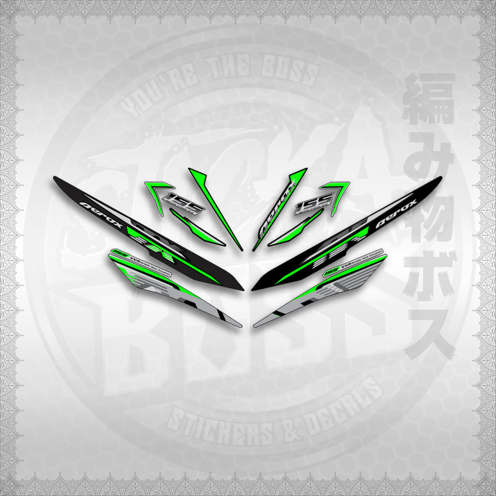 STICKER DECALS for AEROX 155 V1 (NESPGR) By STICKABOSS (SOFIE LAMINATED WATERPROOF)