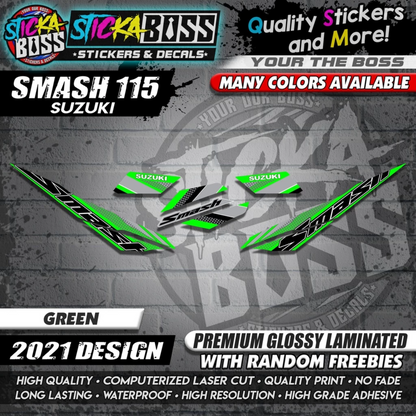 Suzuki Smash 115 Stock Decals ( 2021 DESIGN )【WITH FREEBIES】