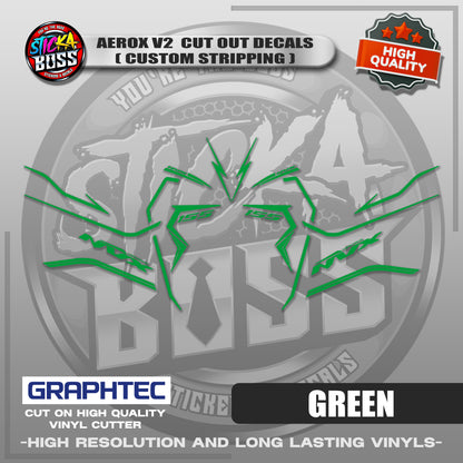AEROX V2 CUT OUT DECALS ( CUSTOM STRIPPING ) | VINYL WATERPROOF CUT-OUT STICKER DECALS