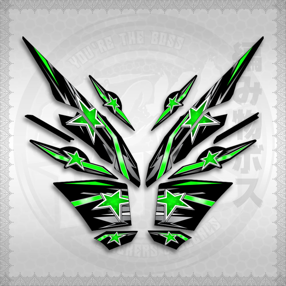 STICKER DECALS for AEROX V3 ALPHA TURBO INDO (AV3LESTSE) By STICKABOSS (SOFIE LAMINATED WATERPROOF)