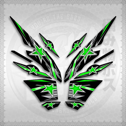 STICKER DECALS for AEROX V3 ALPHA TURBO INDO (AV3LESTSE) By STICKABOSS (SOFIE LAMINATED WATERPROOF)