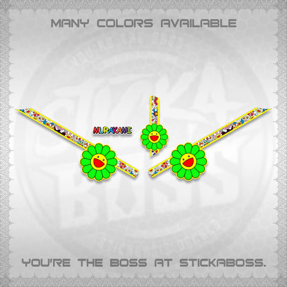 GIORNO 125 DECALS (MURAKAMI FLOWER DESIGN) STICKER DECALS BY STICKABOSS