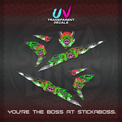 BEAT FI V2 INDO UV TRANSPARENT DECALS (2026 NEW SAMURAI MOTIF) STICKER KITS BY STICKABOSS