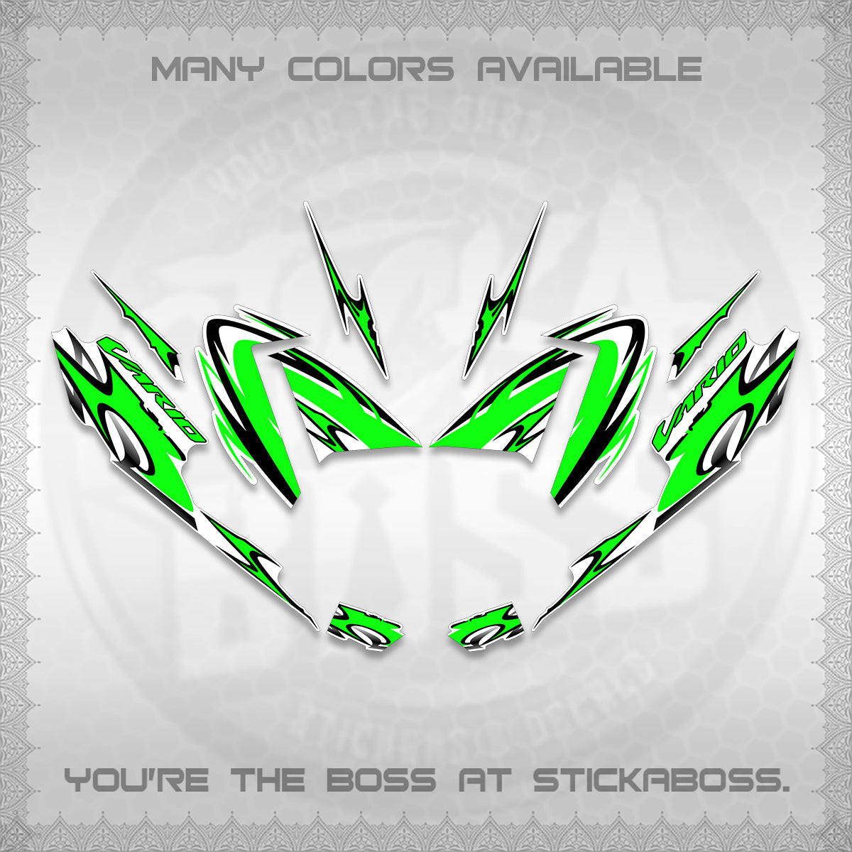 CLICK 125 V4 VARIO STRIPING FOR WHITE DECALS (2026 NEW LED DESIGN) STICKER DECALS By STICKABOSS
