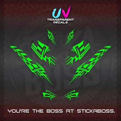 CLICK 125 V3 VARIO INDO-MALAY UV TRANSPARENT DECALS (2026 TRIBAL LINES DESIGN) STICKER DECALS By STICKABOSS
