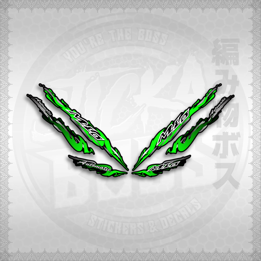 STICKER DECALS for MIO 1 / SMILE (MIR25SLCR) By STICKABOSS (SOFIE LAMINATED WATERPROOF)