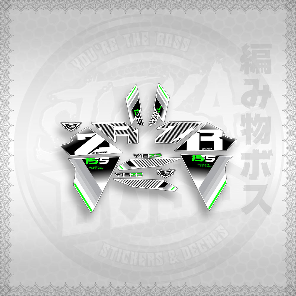 STICKER DECALS for SNIPER 155 (S155Y1SIPHFOWH) By STICKABOSS (SOFIE LAMINATED WATERPROOF)