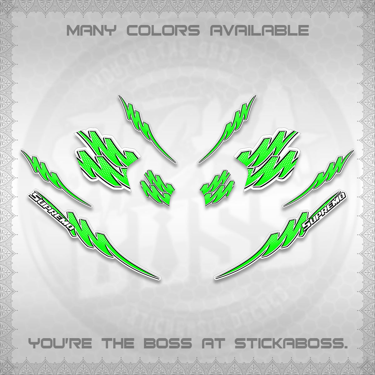 ADV 160 STRIPING FOR WHITE  (1 TONE PUTREA VIRDIAN)STICKER DECALS By STICKABOSS