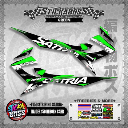 RAIDER 150 REBORN CARB STICKER DECALS ( F150 STRIPING SATRIA )【WITH FREEBIES】
