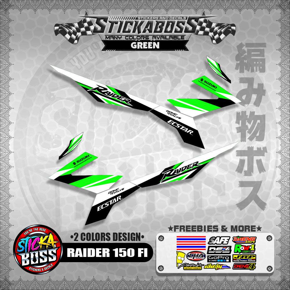 RAIDER 150 FI MALAYSIAN STICKER DECALS ( 2 COLORS DESIGN  )【WITH FREEBIES】