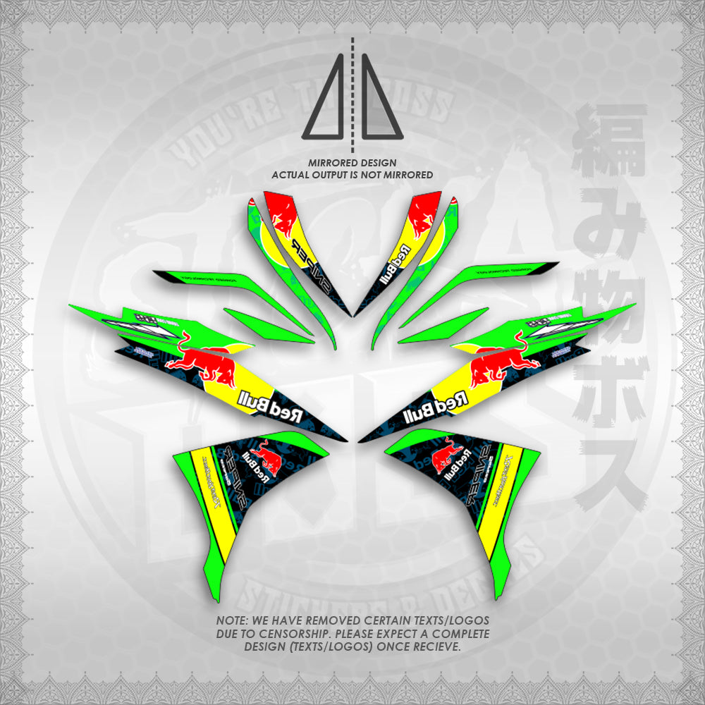 STICKER DECALS for SNIPER 135 MX (S135REBUIN)By STICKABOSS (SOFIE LAMINATED WATERPROOF)