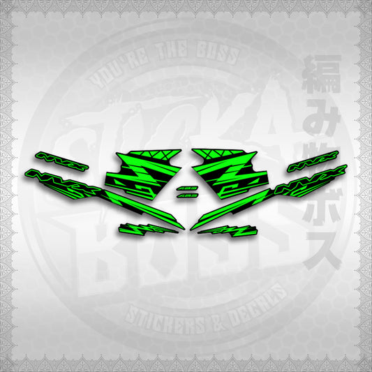 STICKER DECALS for AEROX V3 ALPHA TURBO INDO (AV314ARV9SE) By STICKABOSS (SOFIE LAMINATED WATERPROOF)