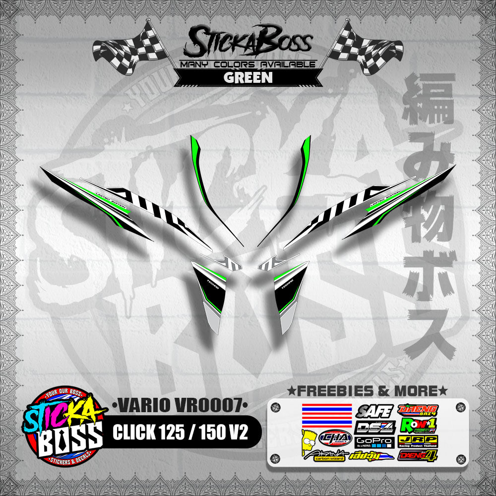 CLICK 125 / 150 V2 DECALS ( VARIO VR0007 )【WITH FREEBIES】