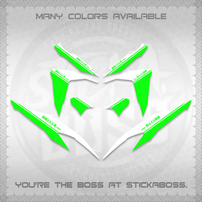 CLICK V2 FOR WHITE DECALS (TRUENO STYLE DESIGN) STICKER KITS BY STICKABOSS