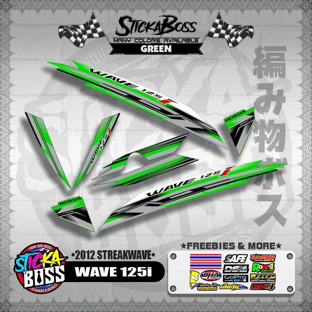 WAVE 125i DECALS ( 2012 STREAKWAVE )【WITH FREEBIES】