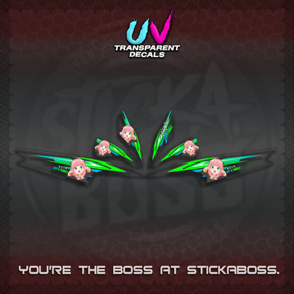 MIO SPORTY UV TRANSPARENT DECALS (2026 ANYA MOTIF DESIGN)STICKER DECALS By STICKABOSS